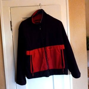 Hilfiger part fleece jacket red, black.